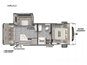 Wildwood X-Lite 24RLXLX Floorplan Image