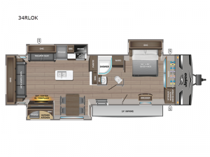 Jay Flight 34RLOK Floorplan Image