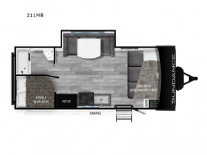Sundance Ultra Lite 211MB Floorplan Image