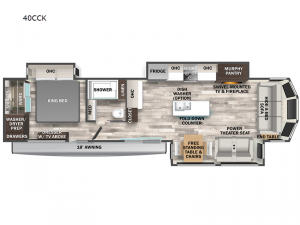 Cedar Creek Cottage 40CCK Floorplan Image