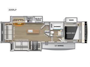 Crusader 305RLP Floorplan Image