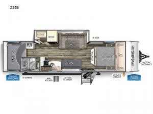 Cherokee Wolf Pup Black Label 25JBBL Floorplan Image