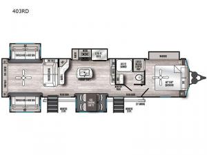 Sandpiper Destination Trailers 403RD Floorplan Image