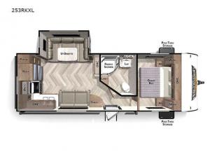 Wildwood X-Lite 253RKXL Floorplan Image