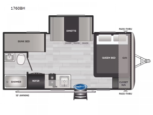 Springdale Mini 1760BH Floorplan Image