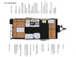 Mantis 5.1 Overland Edition Floorplan Image