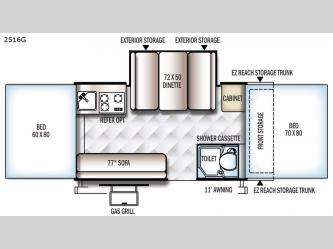 Rockwood Premier 2516G Floorplan