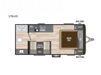 Hideout Single Axle 178LHS Floorplan