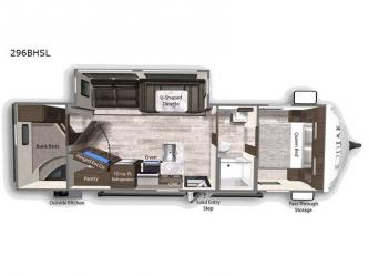 Kodiak Ultra-Lite 296BHSL Floorplan
