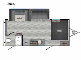 Zinger Lite ZR18DS Floorplan
