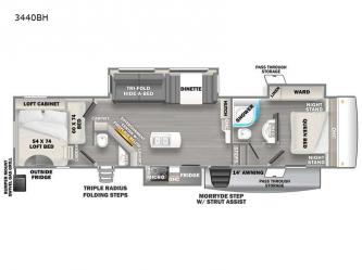 Sandpiper 3440BH Floorplan