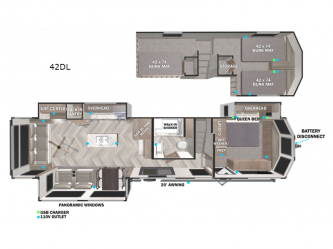 Wildwood Grand Lodge 42DL Floorplan