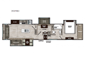 Chaparral X Edition 393MBX Floorplan