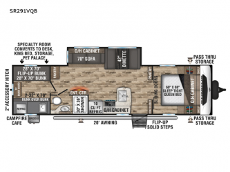 Stratus Ultra-Lite SR291VQB Floorplan