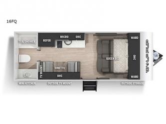 Cherokee Wolf Pup 16FQ Floorplan