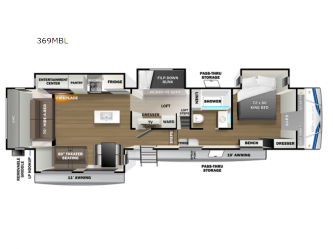 Wildcat 369MBL Floorplan