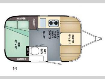 Floorplan - 2016 Airstream RV Sport 16