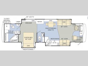 Floorplan - 2008 Monaco Knight 40 DFT