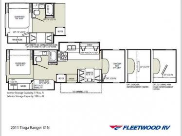 Floorplan - 2011 Fleetwood RV Tioga Ranger 31N