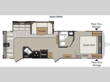 Floorplan - 2013 Keystone RV Passport 2890RL Grand Touring