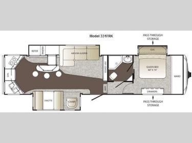 Floorplan - 2014 Keystone RV Sydney 331FRK