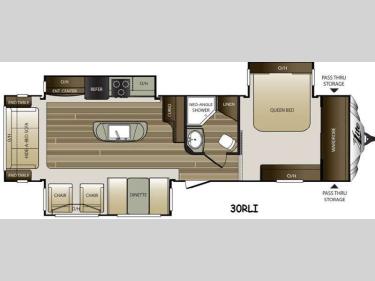Floorplan - 2015 Keystone RV Cougar X-Lite 30RLI