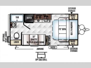 Floorplan - 2016 Forest River RV Rockwood Mini Lite 1905