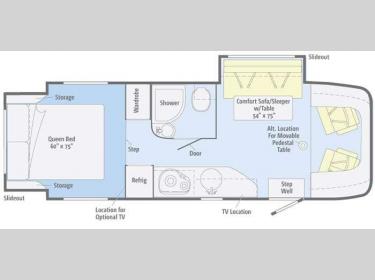 Floorplan - 2012 Winnebago View Profile 24G