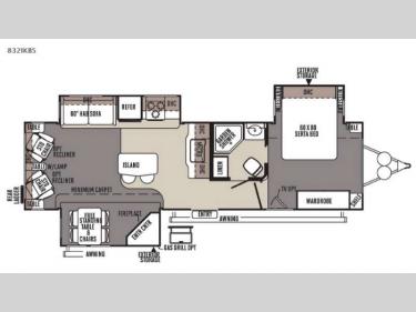 Floorplan - 2015 Forest River RV Flagstaff Classic Super Lite 832IKBS