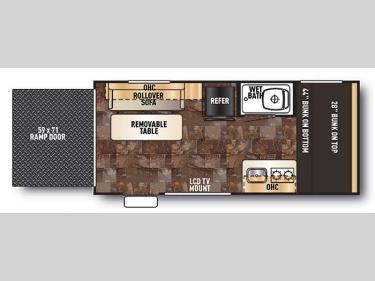 Floorplan - 2015 Forest River RV Cherokee Wolf Pup 17RP