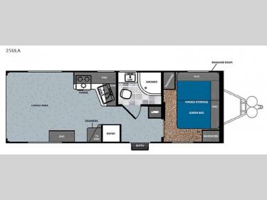 Floorplan - 2015 Forest River RV Work and Play Ultra Lite 25ULA