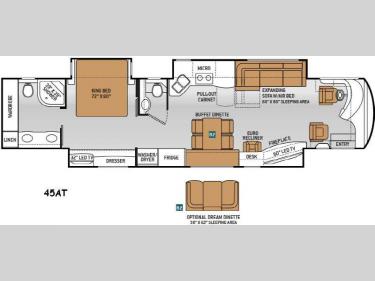 Floorplan - 2015 Thor Motor Coach Tuscany 45AT