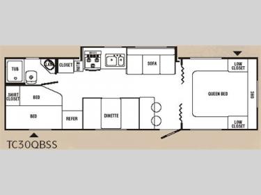 Floorplan - 2007 R-Vision Trail Cruiser TC30QBSS