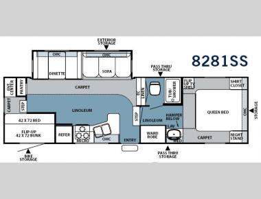 Floorplan - 2008 Forest River RV Rockwood 8281SS