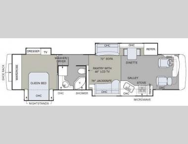 Floorplan - 2008 Holiday Rambler Imperial Bali IV