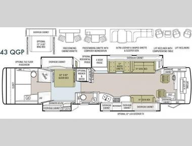 Floorplan - 2010 Tiffin Motorhomes Allegro Bus 43 QGP