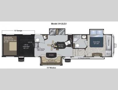 Floorplan - 2011 Keystone RV Raptor 3912LEV