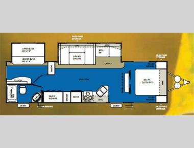 Floorplan - 2011 Forest River RV Wildwood 29BHBS