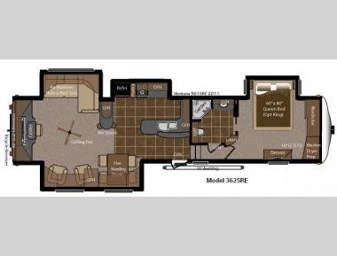 Floorplan - 2012 Keystone RV Montana 3625 RE