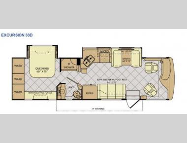 Floorplan - 2014 Fleetwood RV Excursion 33D