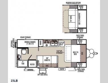 Floorplan - 2015 Forest River RV Flagstaff Micro Lite 23LB