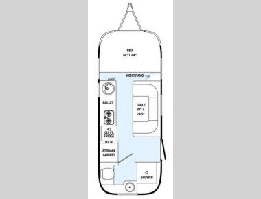 Floorplan - 2015 Airstream RV Sport 22FB