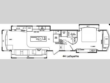 Floorplan - 2015 DRV Luxury Suites Mobile Suites 44 Lafayette