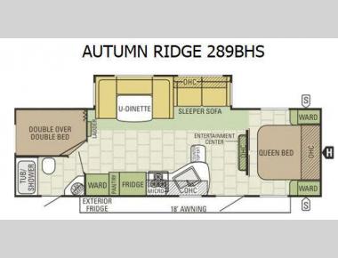 Floorplan - 2016 Starcraft Autumn Ridge 289BHS