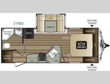 Floorplan - 2016 Keystone RV Cougar X-Lite 21RBS