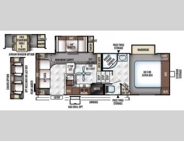 Floorplan - 2016 Forest River RV Flagstaff Classic Super Lite 8524RLWS
