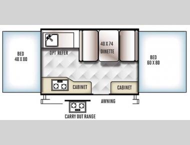 Floorplan - 2016 Forest River RV Rockwood Freedom Series 1940LTD