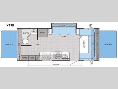 Floorplan - 2016 Jayco Jay Feather Ultra Lite X23B