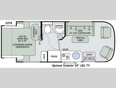 Floorplan - 2016 Thor Motor Coach Compass 23TR