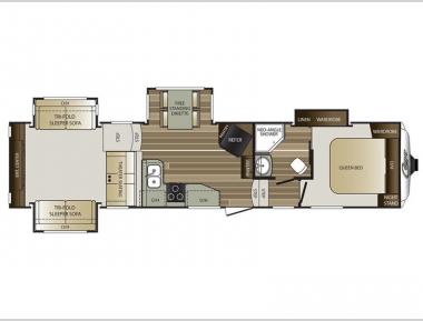 Floorplan - 2017 Keystone RV Cougar 326RDS
